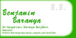 benjamin baranya business card