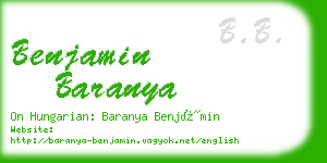 benjamin baranya business card